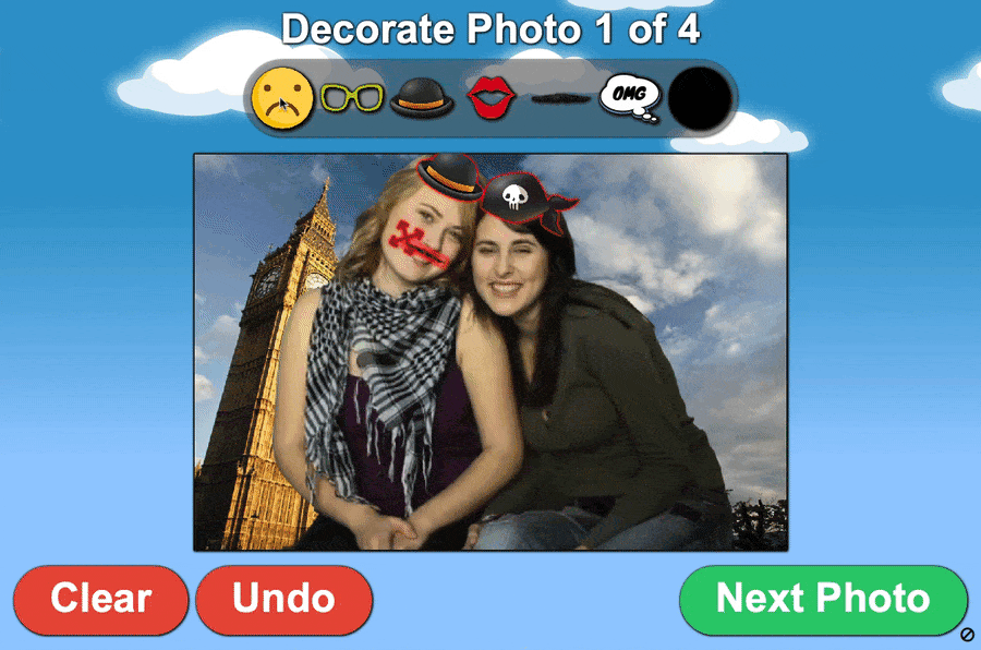 Decorate photos with virtual props
