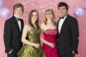 Two Young Couples Dressed For Party