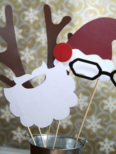 Holiday photo booth props