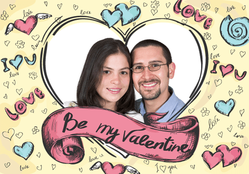 Valentine card overlay